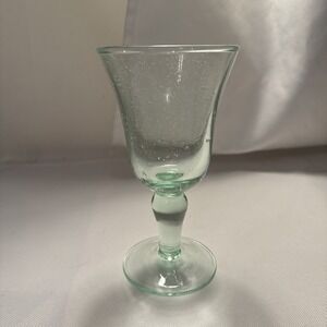 Artland Iris‎ Seeded Light Green Glass 10 Ounce Goblet set of 4
